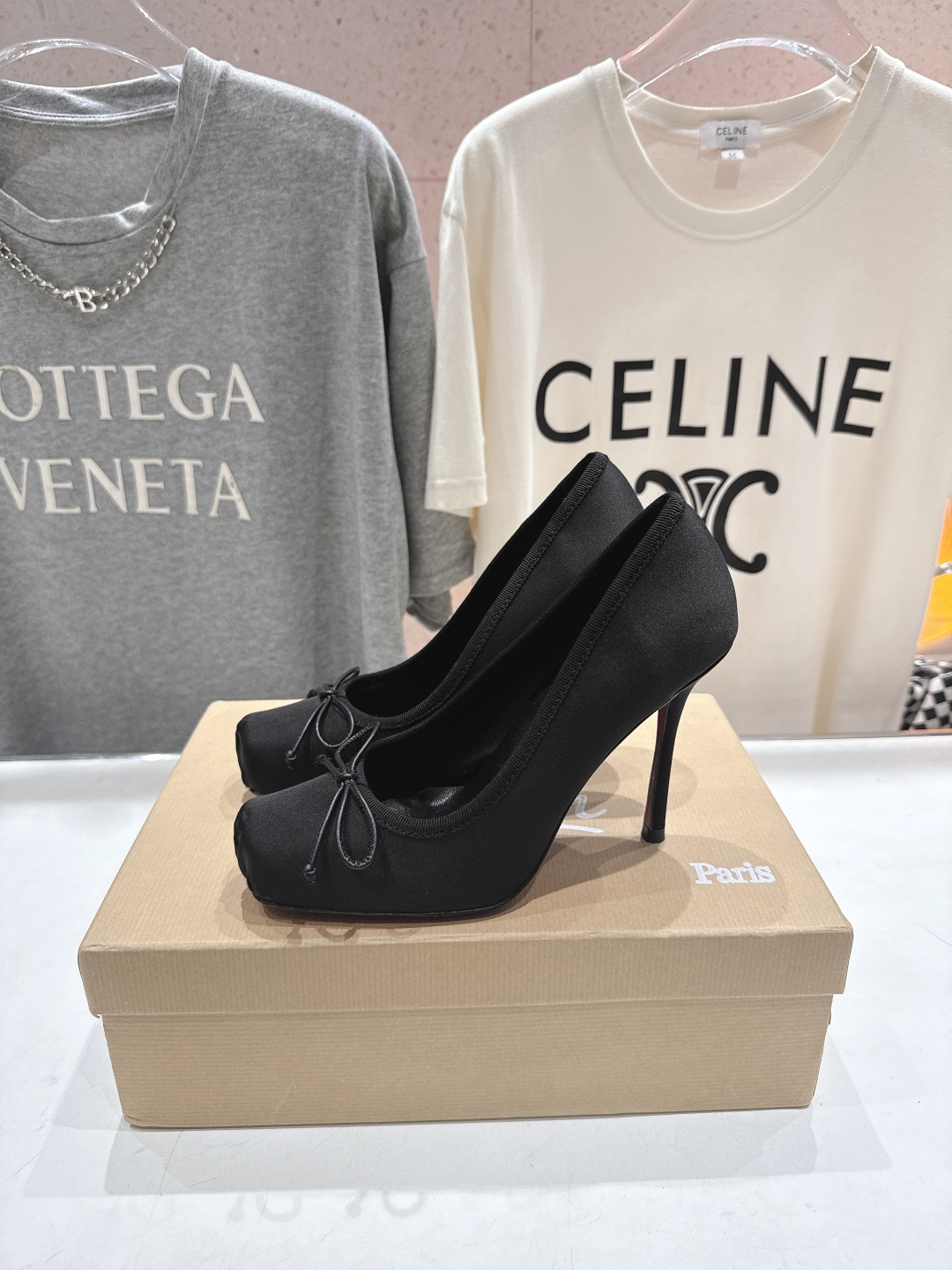 高版本出厂 Christian Loubotti CL红底鞋F030 2026ss新款蝴蝶结仙女风高跟鞋