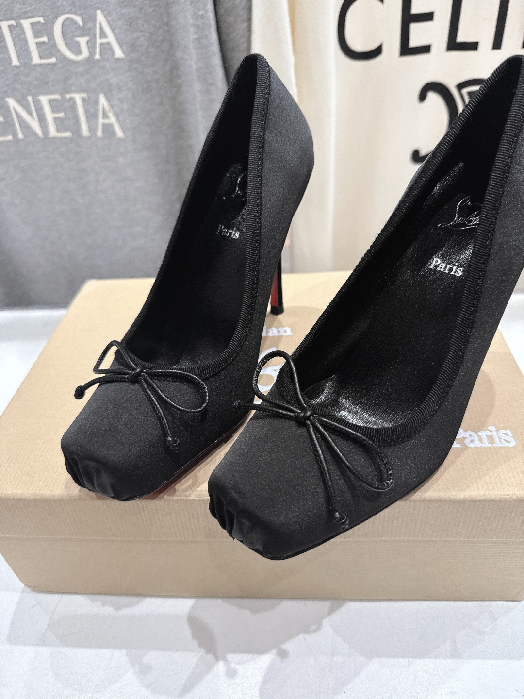 高版本出厂 Christian Loubotti CL红底鞋F030 2026ss新款蝴蝶结仙女风高跟鞋