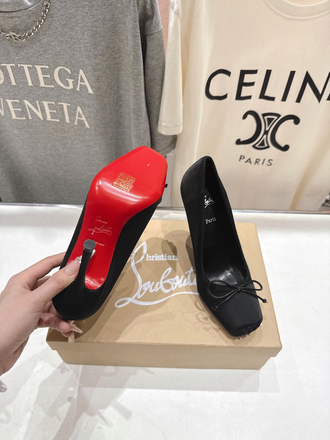高版本出厂 Christian Loubotti CL红底鞋F030 2026ss新款蝴蝶结仙女风高跟鞋