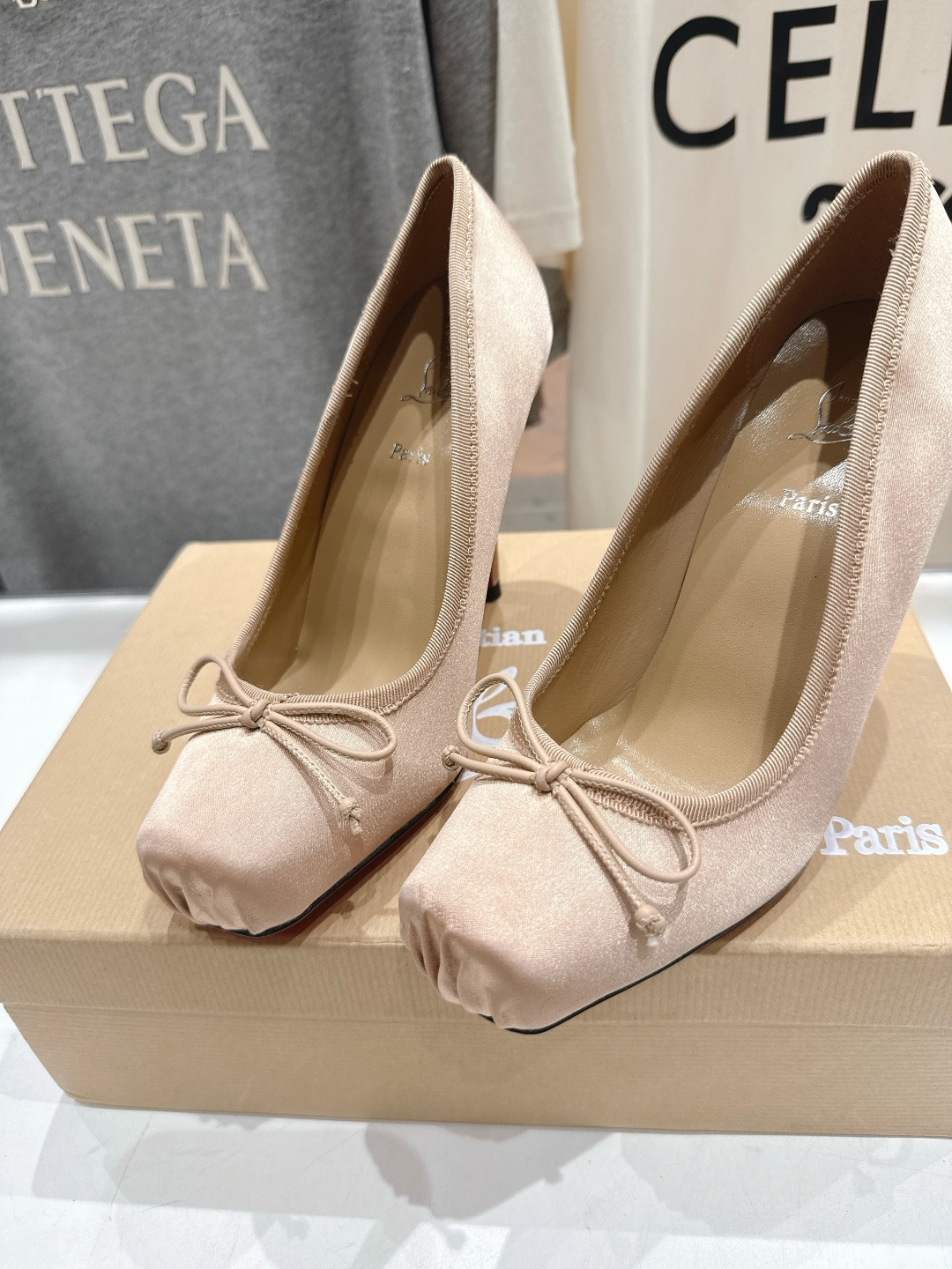 高版本出厂 Christian Loubotti CL红底鞋F030 2026ss新款蝴蝶结仙女风高跟鞋