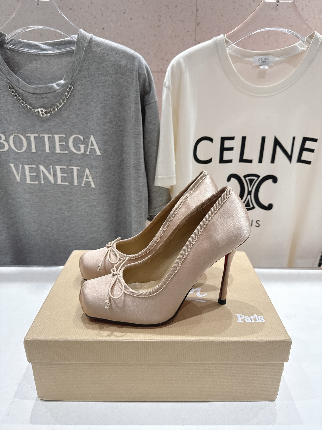 高版本出厂 Christian Loubotti CL红底鞋F030 2026ss新款蝴蝶结仙女风高跟鞋