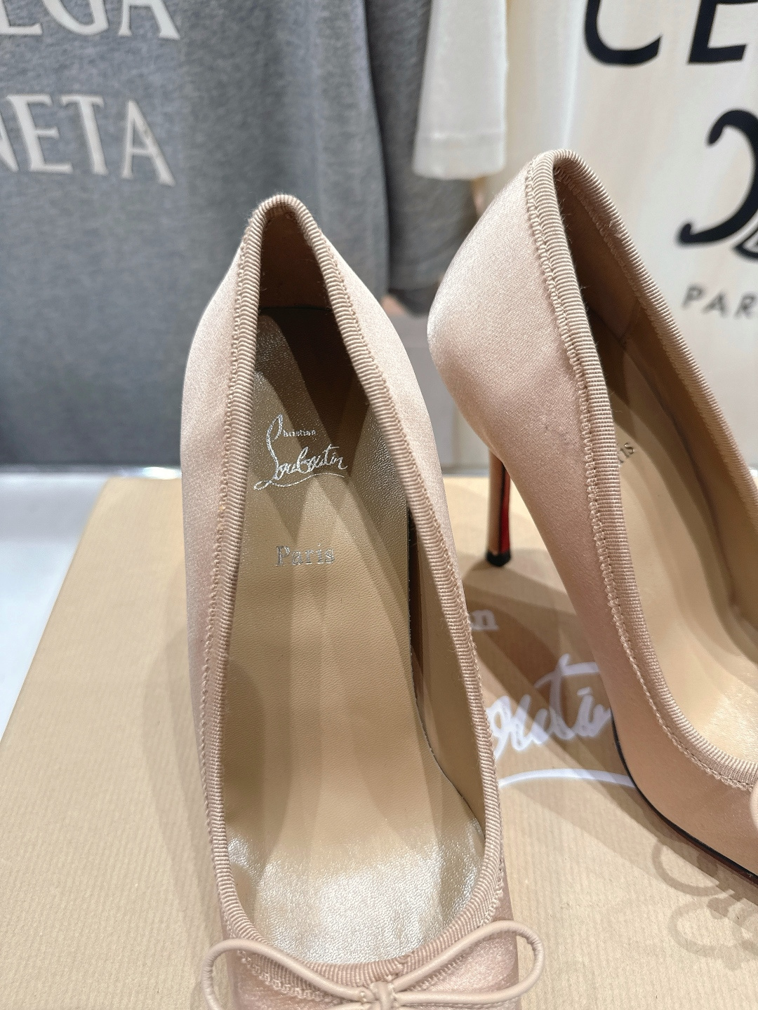 高版本出厂 Christian Loubotti CL红底鞋F030 2026ss新款蝴蝶结仙女风高跟鞋