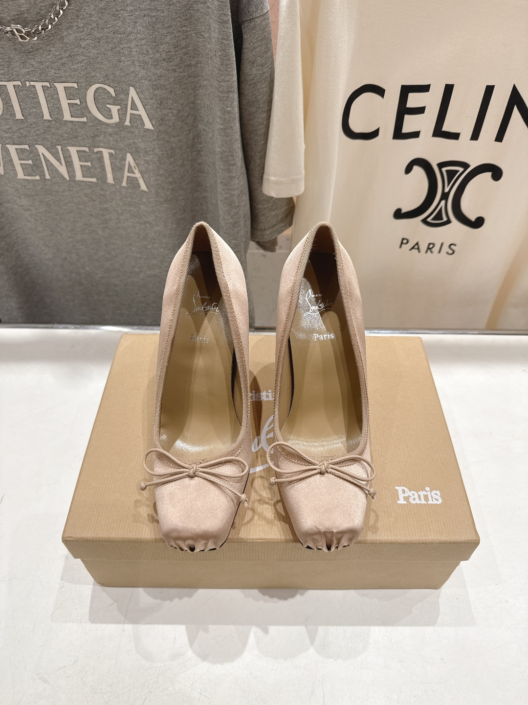 高版本出厂 Christian Loubotti CL红底鞋F030 2026ss新款蝴蝶结仙女风高跟鞋