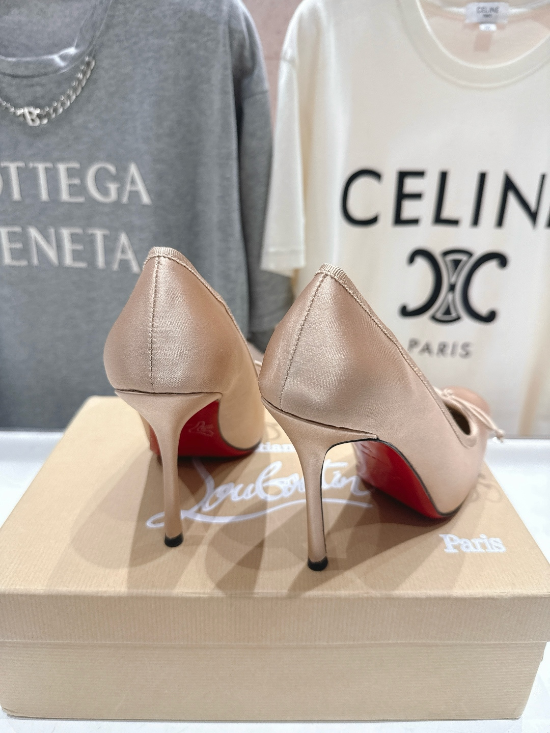 高版本出厂 Christian Loubotti CL红底鞋F030 2026ss新款蝴蝶结仙女风高跟鞋