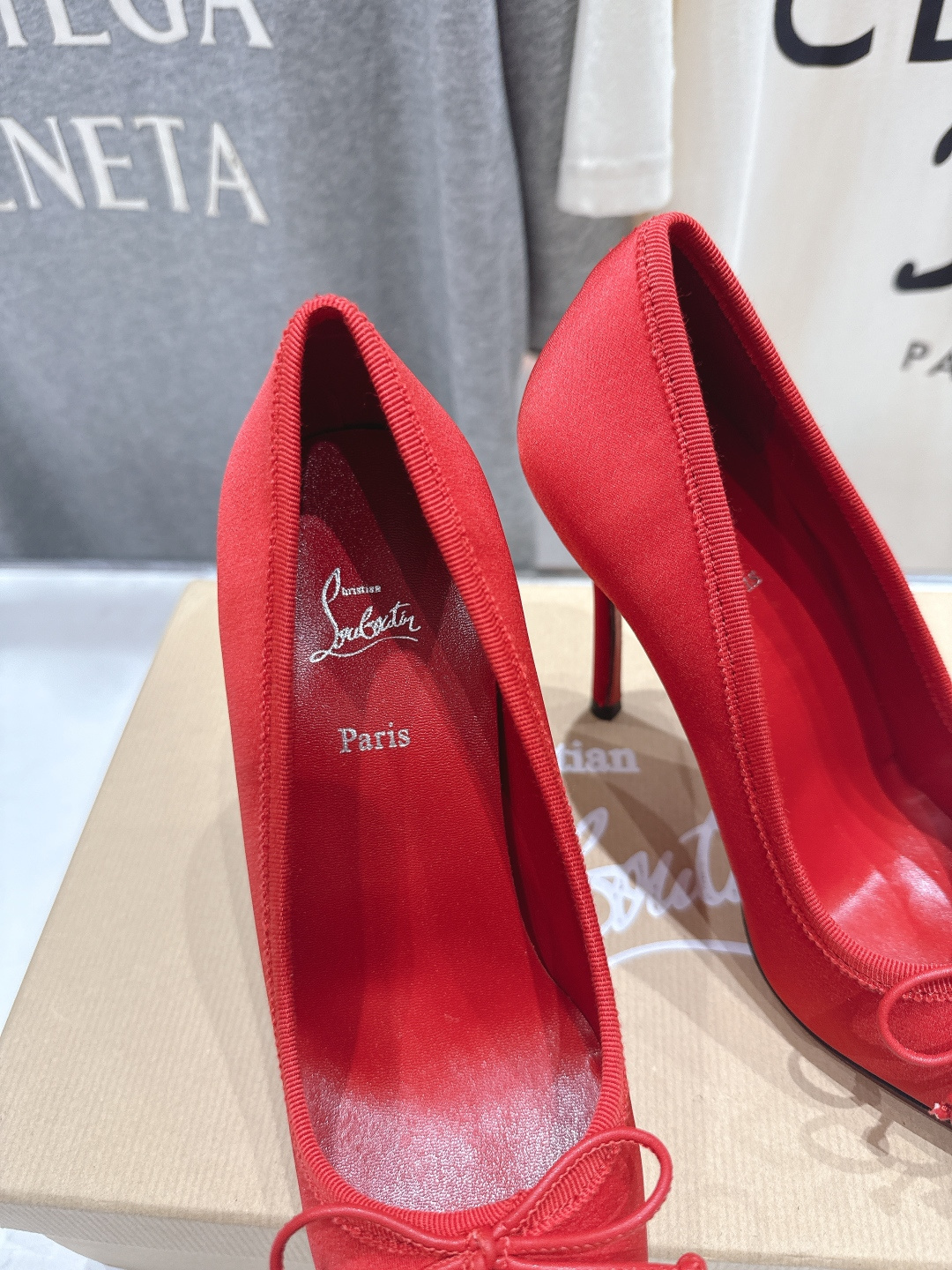 高版本出厂 Christian Loubotti CL红底鞋F030 2026ss新款蝴蝶结仙女风高跟鞋