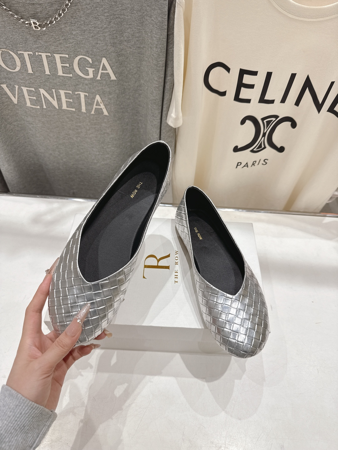 高版本出厂 The Row 2026ss早春新品爆款平底玛丽珍乐福鞋一脚蹬单鞋复古穆勒鞋非常舒服的一款平