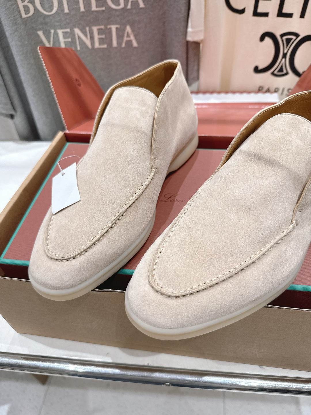 高版本出厂 要飞机盒加+10 男码订做 Loro Piana* LP万年经典款高帮乐福鞋 简约时尚 脚感