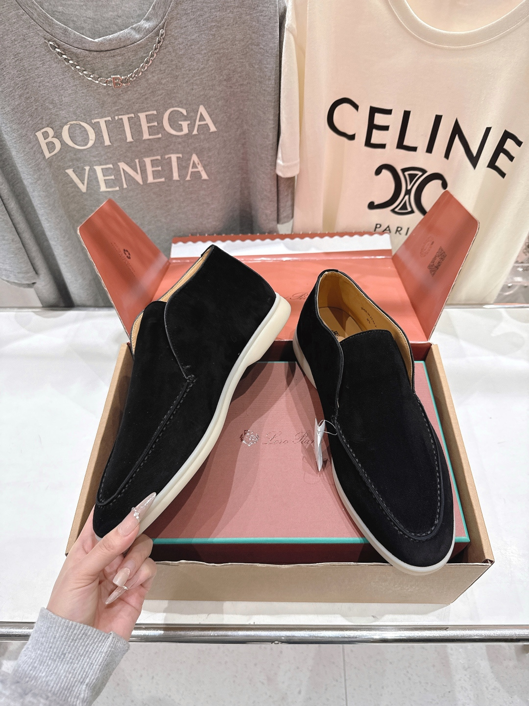 高版本出厂 要飞机盒加+10 男码订做 Loro Piana* LP万年经典款高帮乐福鞋 简约时尚 脚感