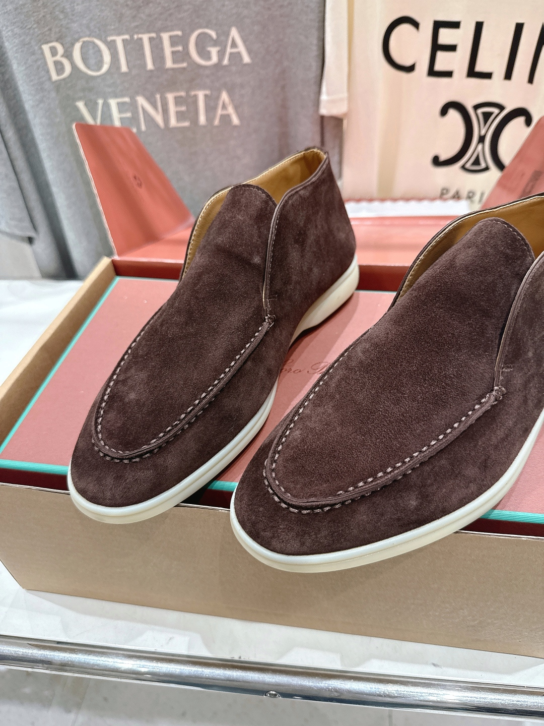 高版本出厂 要飞机盒加+10 男码订做 Loro Piana* LP万年经典款高帮乐福鞋 简约时尚 脚感