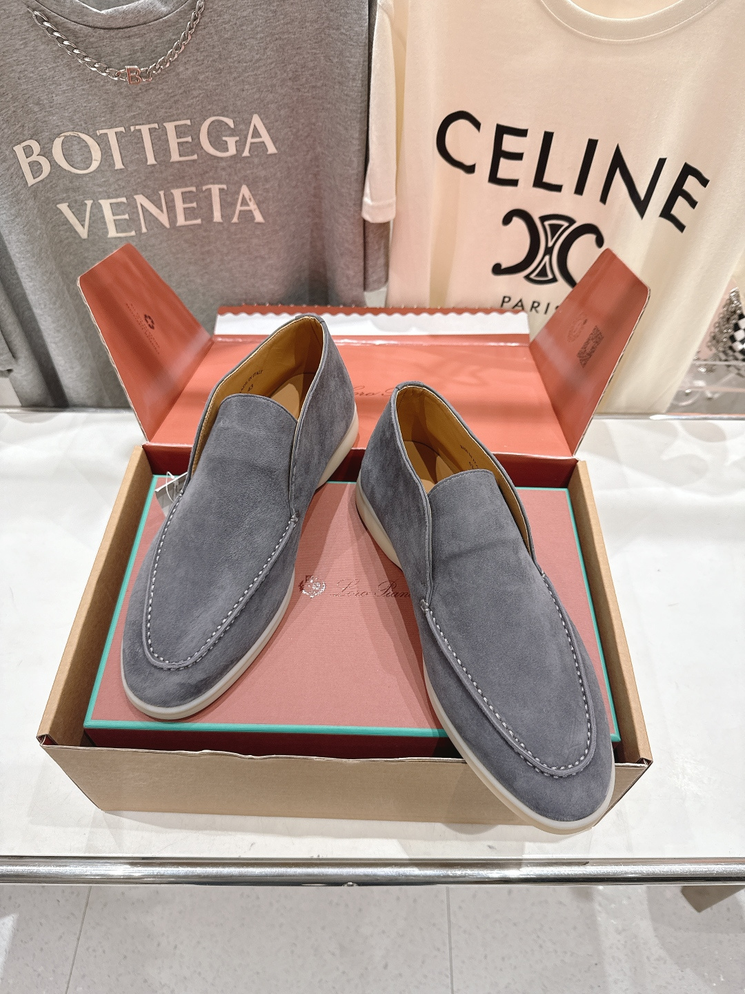 高版本出厂 要飞机盒加+10 男码订做 Loro Piana* LP万年经典款高帮乐福鞋 简约时尚 脚感