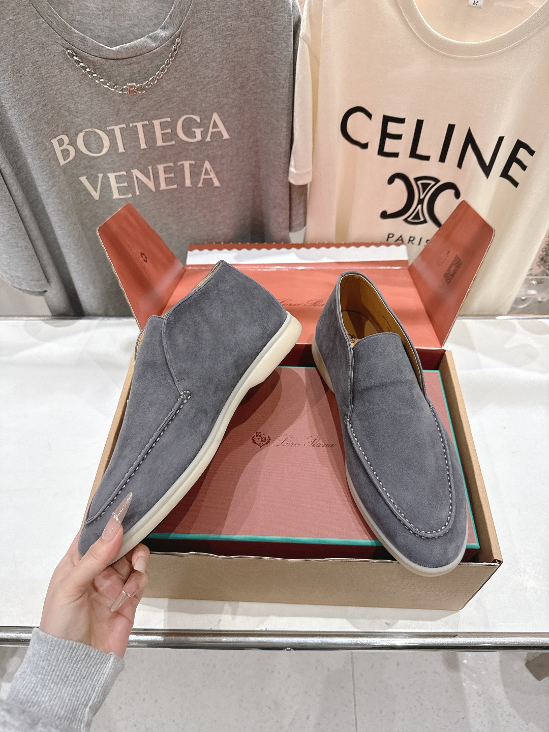 高版本出厂 要飞机盒加+10 男码订做 Loro Piana* LP万年经典款高帮乐福鞋 简约时尚 脚感