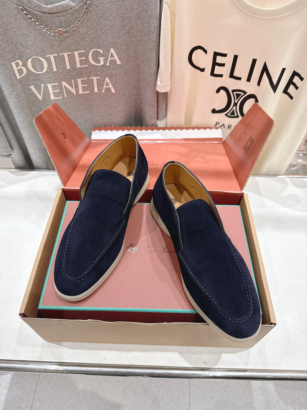 高版本出厂 要飞机盒加+10 男码订做 Loro Piana* LP万年经典款高帮乐福鞋 简约时尚 脚感