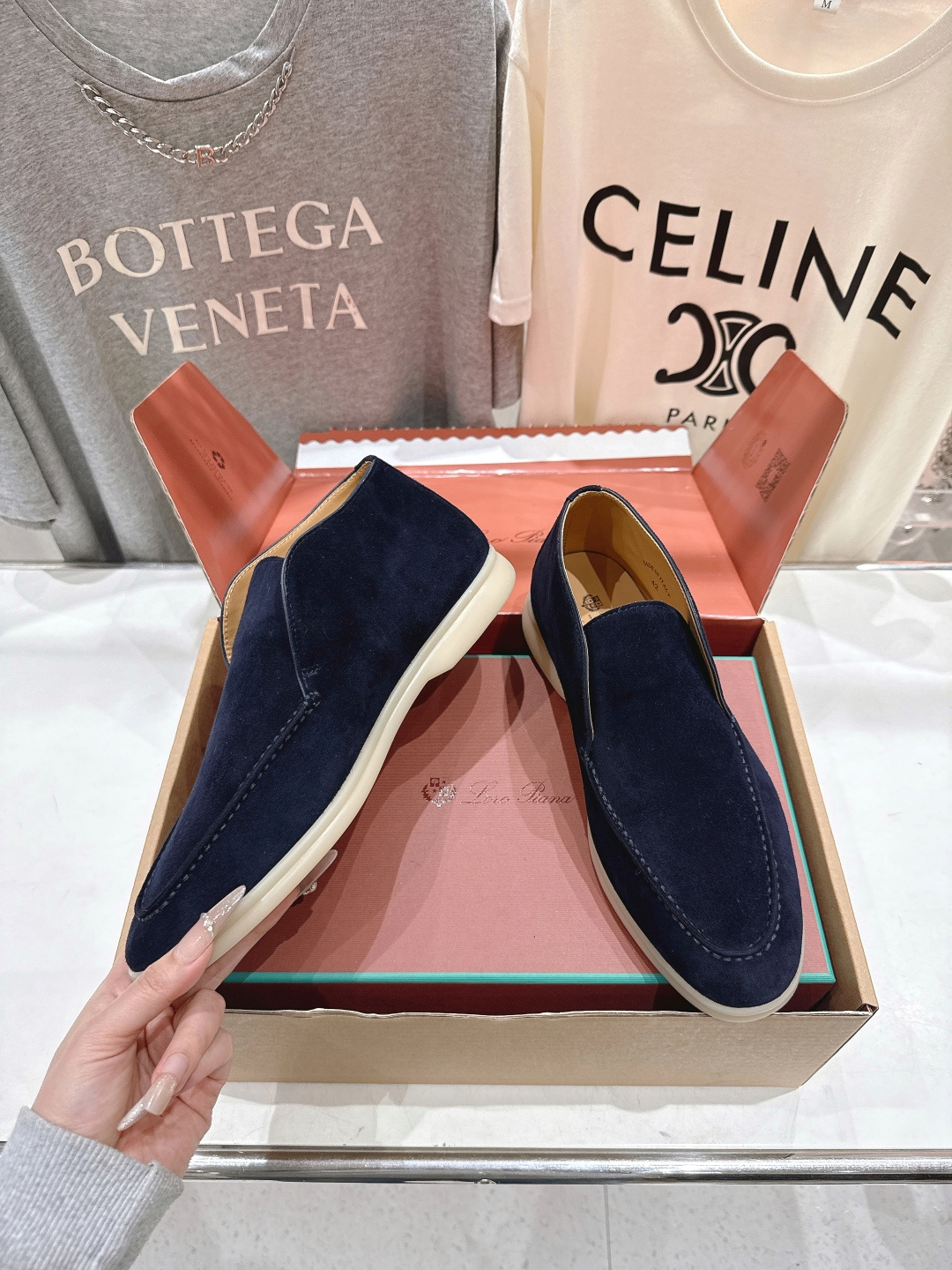 高版本出厂 要飞机盒加+10 男码订做 Loro Piana* LP万年经典款高帮乐福鞋 简约时尚 脚感