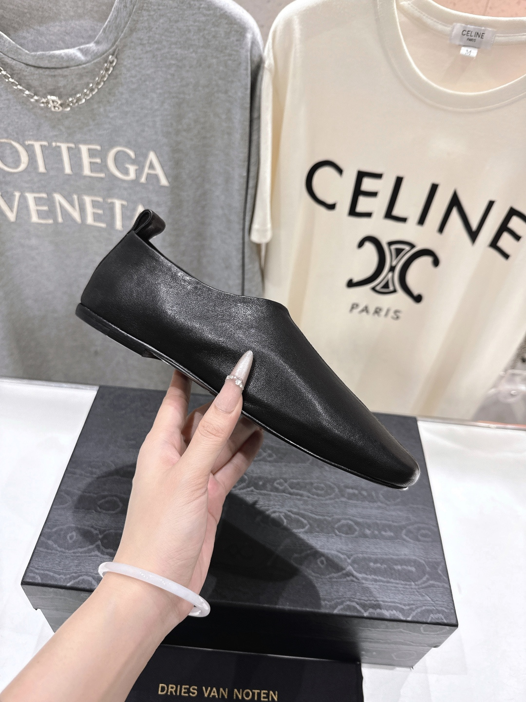 高版本出厂 Dries Van Noten#DVN F026新款平底复古乐福鞋一脚蹬懒人鞋休闲鞋，最近的