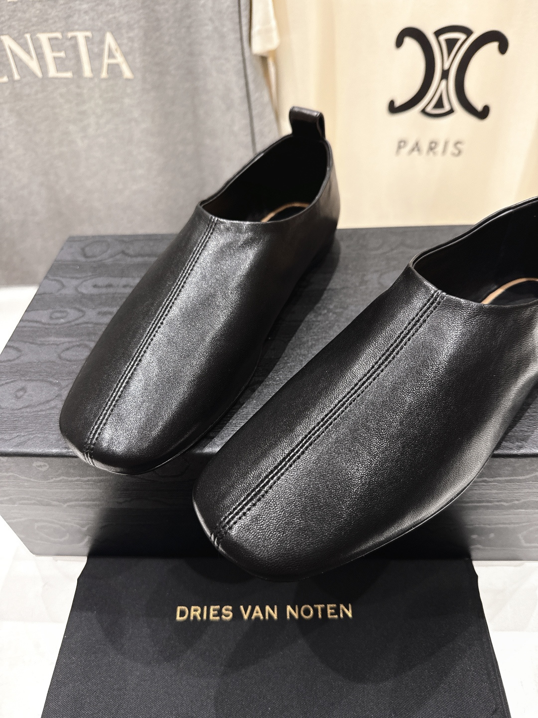 高版本出厂 Dries Van Noten#DVN F026新款平底复古乐福鞋一脚蹬懒人鞋休闲鞋，最近的