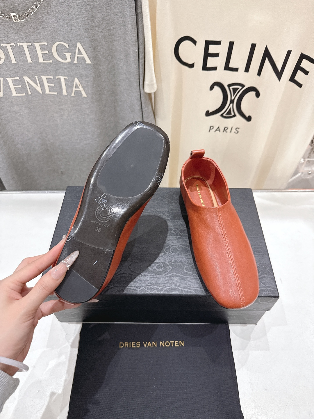 高版本出厂 Dries Van Noten#DVN F026新款平底复古乐福鞋一脚蹬懒人鞋休闲鞋，最近的