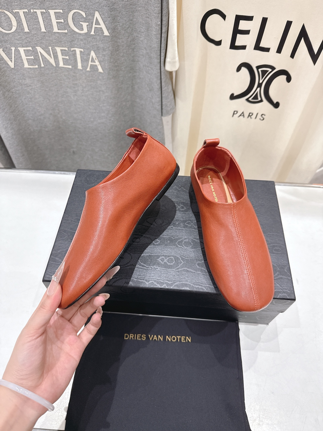 高版本出厂 Dries Van Noten#DVN F026新款平底复古乐福鞋一脚蹬懒人鞋休闲鞋，最近的