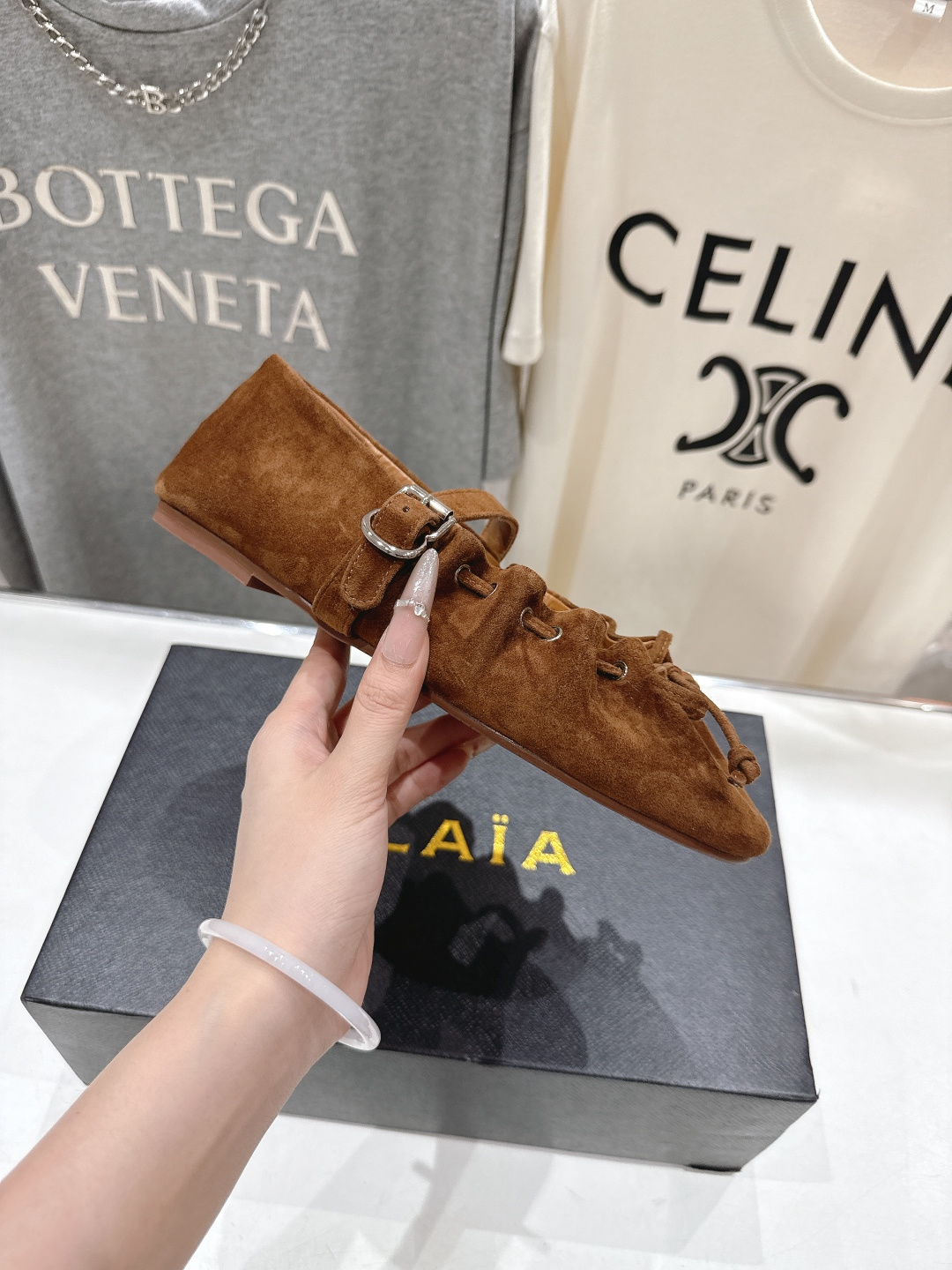 高版本出厂 独家新品 Alaia 阿莱亚26ss/ 走秀款玛丽珍平底芭蕾舞鞋 最近超火的一款平底鞋章小蕙