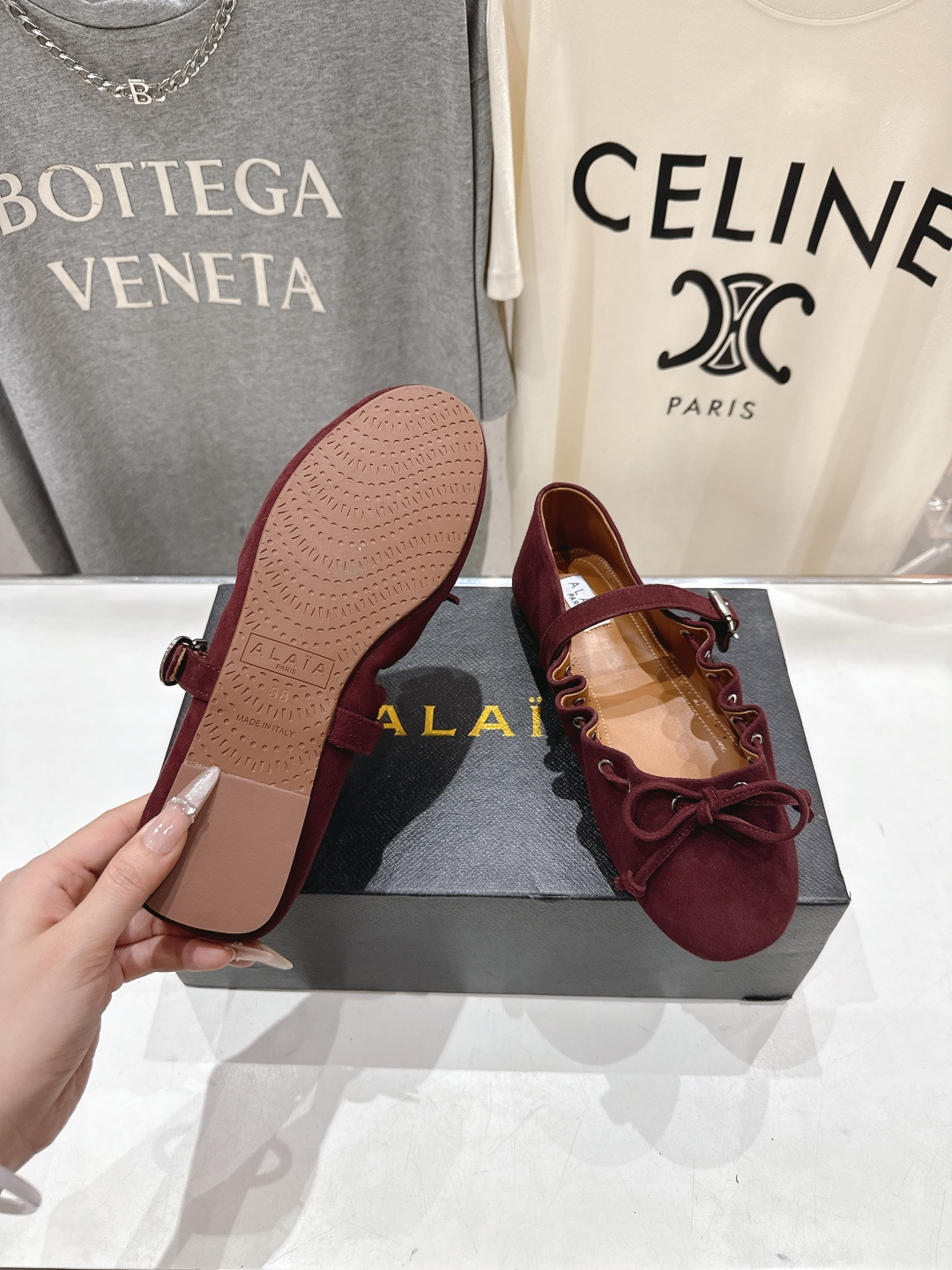 高版本出厂 独家新品 Alaia 阿莱亚26ss/ 走秀款玛丽珍平底芭蕾舞鞋 最近超火的一款平底鞋章小蕙