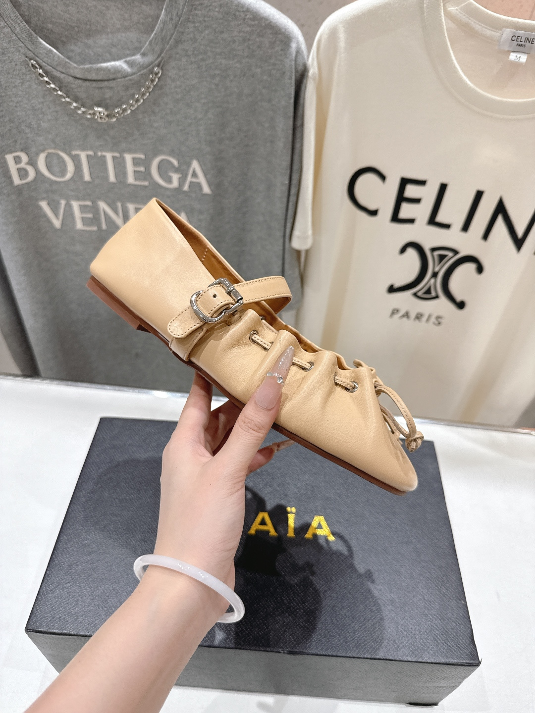 高版本出厂 独家新品 Alaia 阿莱亚26ss/ 走秀款玛丽珍平底芭蕾舞鞋 最近超火的一款平底鞋章小蕙