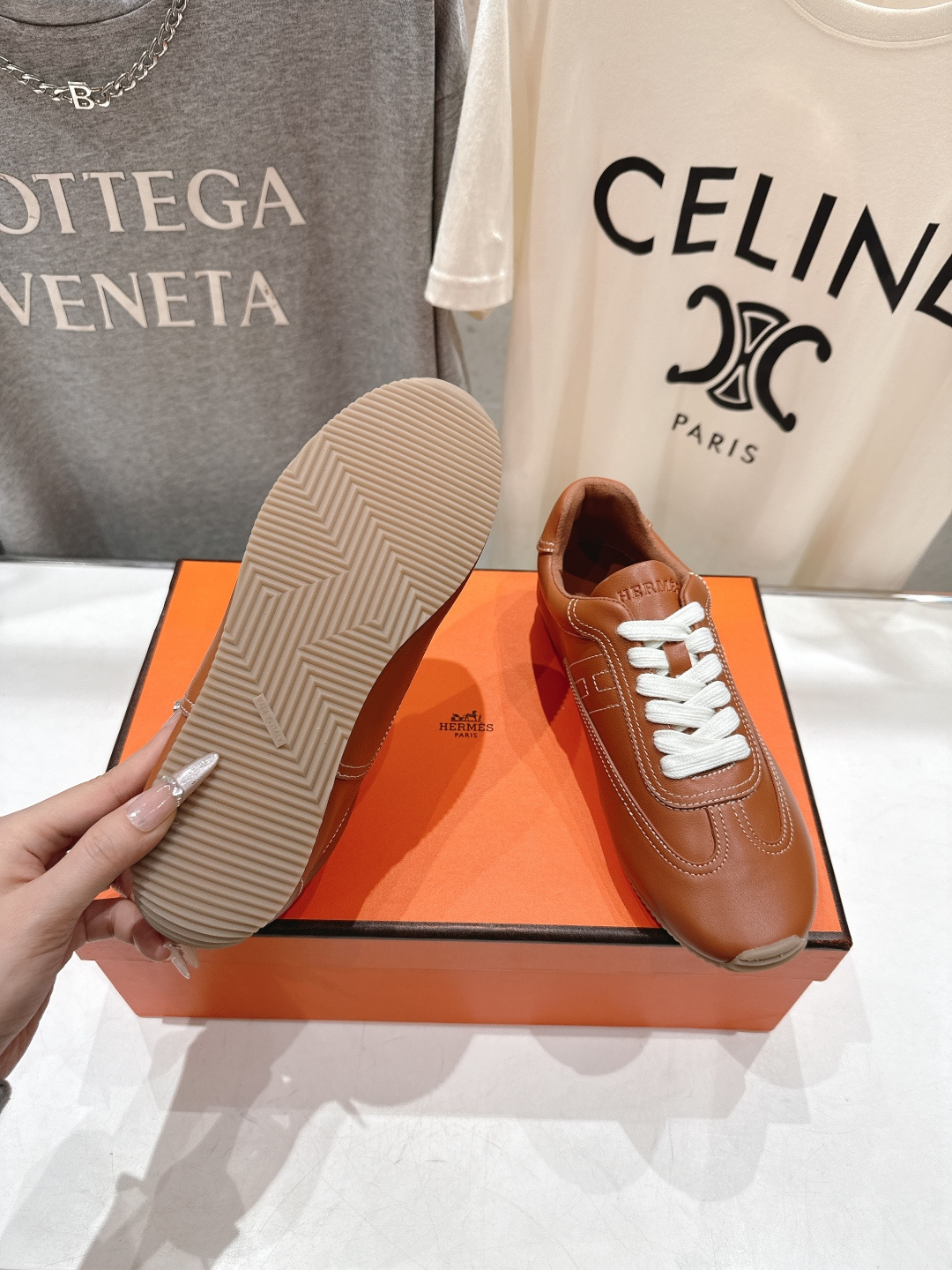 高版本出厂 Hermes/爱马仕H家F015 2026ss新款系带休闲运动鞋跑步鞋阿甘鞋经典运动风格+英