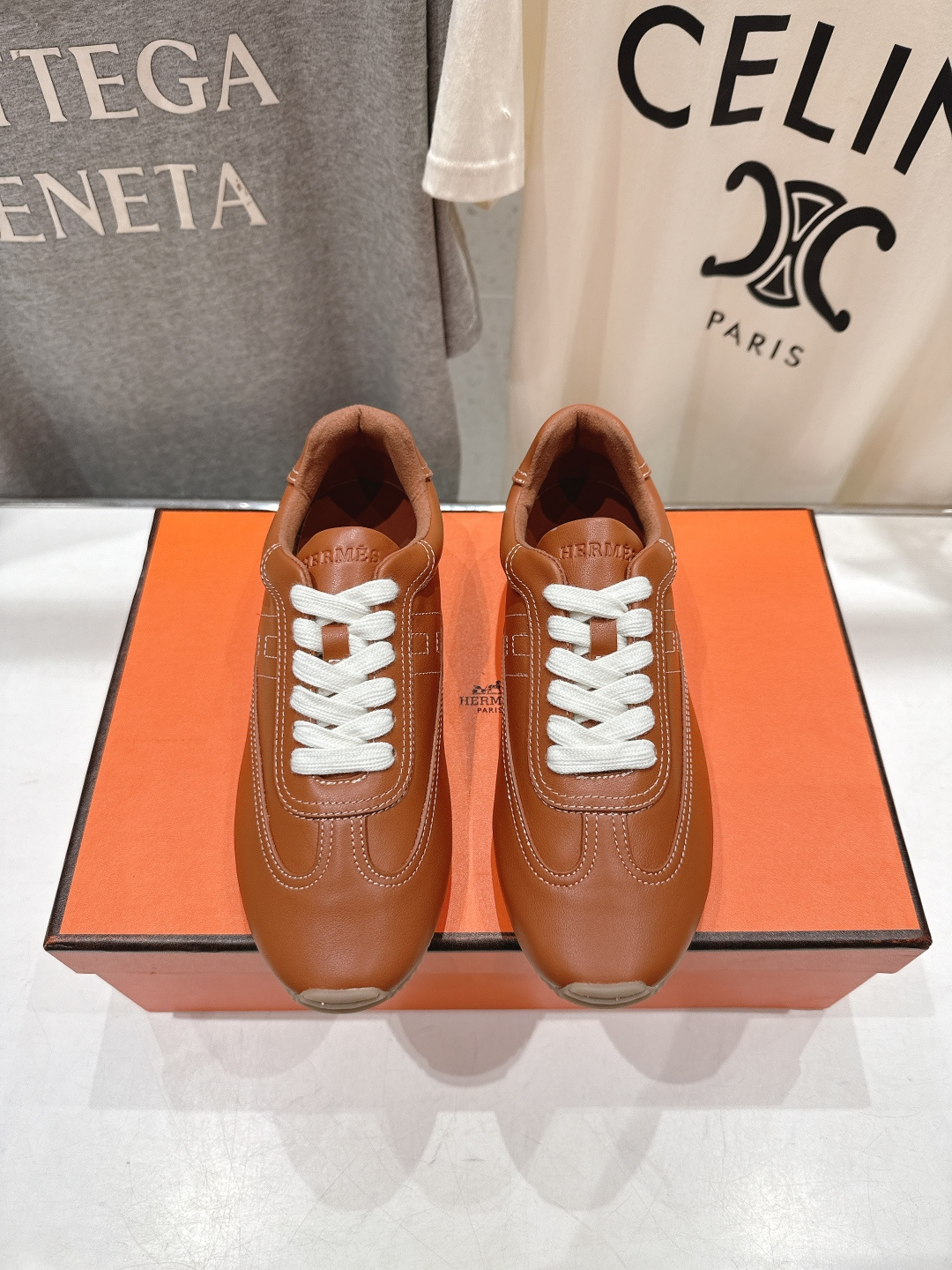 高版本出厂 Hermes/爱马仕H家F015 2026ss新款系带休闲运动鞋跑步鞋阿甘鞋经典运动风格+英