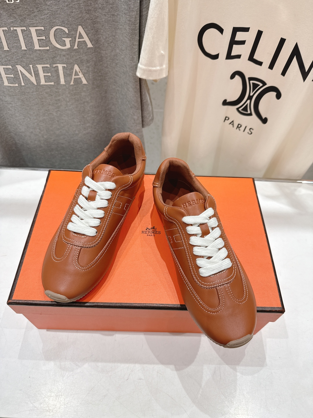 高版本出厂 Hermes/爱马仕H家F015 2026ss新款系带休闲运动鞋跑步鞋阿甘鞋经典运动风格+英