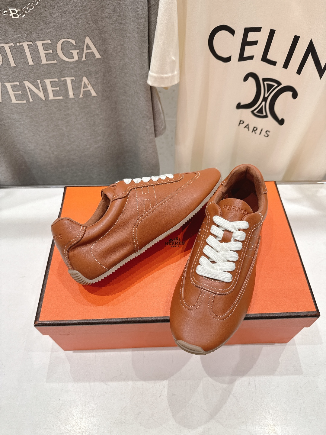 高版本出厂 Hermes/爱马仕H家F015 2026ss新款系带休闲运动鞋跑步鞋阿甘鞋经典运动风格+英