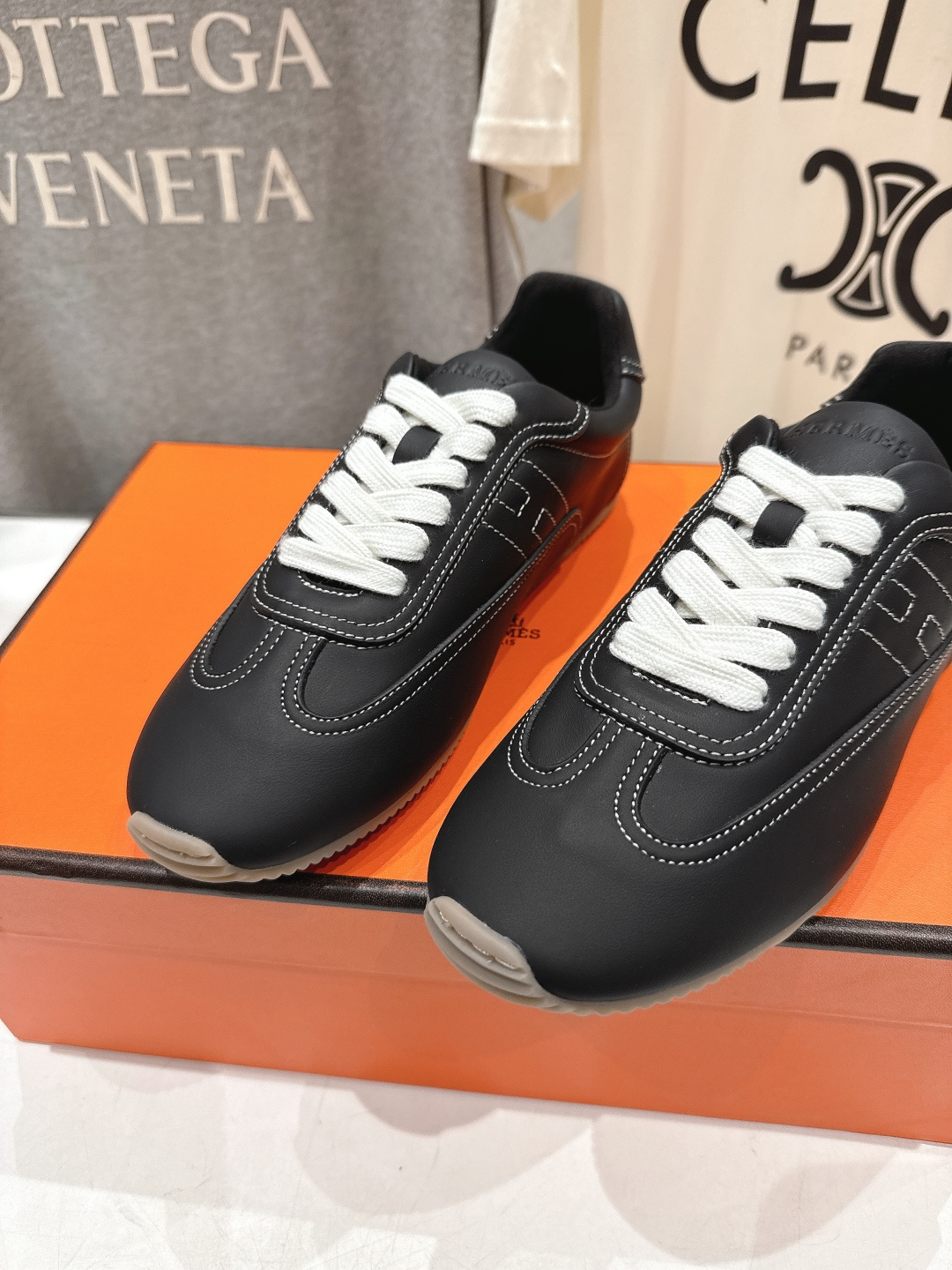 高版本出厂 Hermes/爱马仕H家F015 2026ss新款系带休闲运动鞋跑步鞋阿甘鞋经典运动风格+英