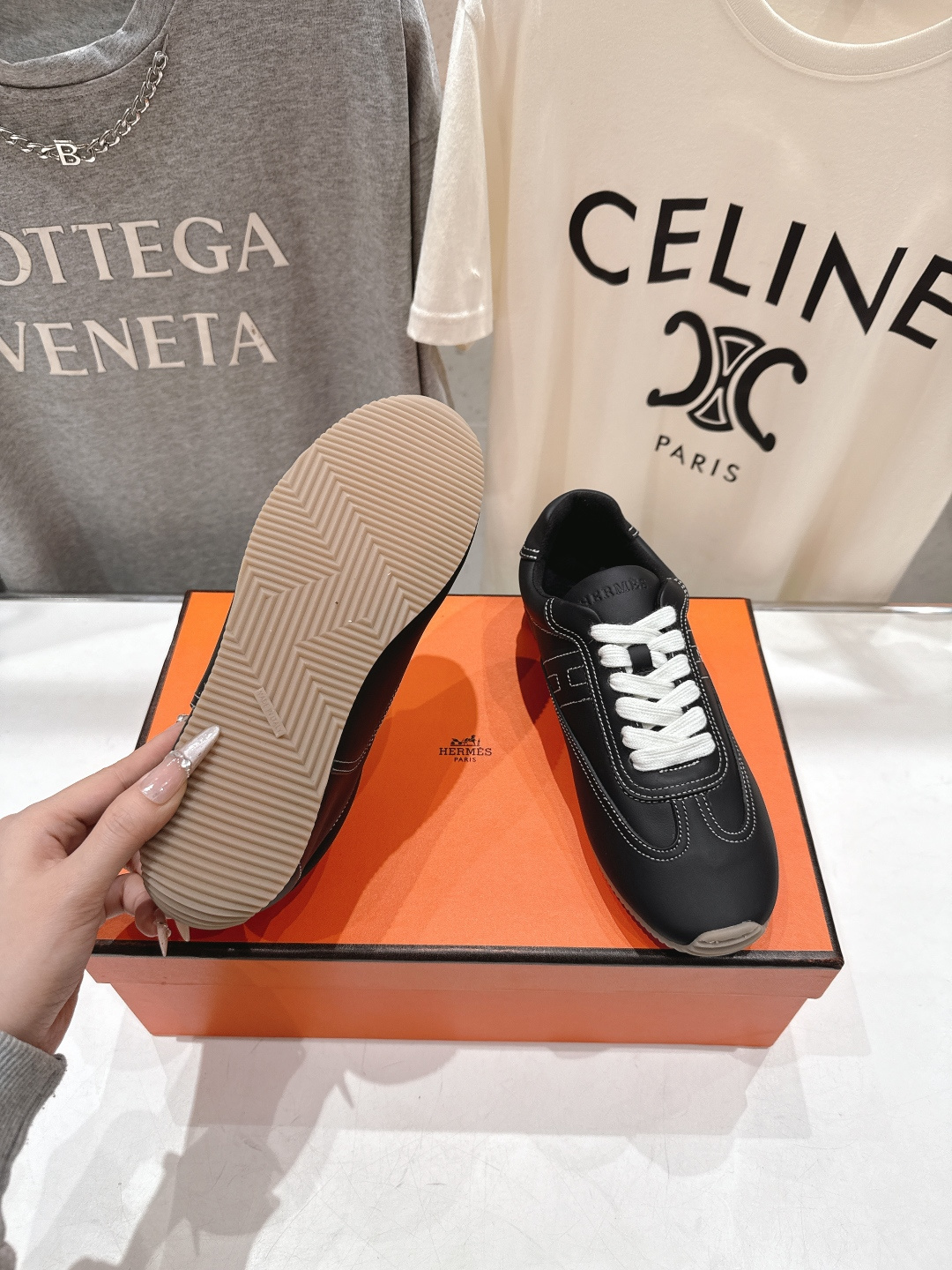 高版本出厂 Hermes/爱马仕H家F015 2026ss新款系带休闲运动鞋跑步鞋阿甘鞋经典运动风格+英