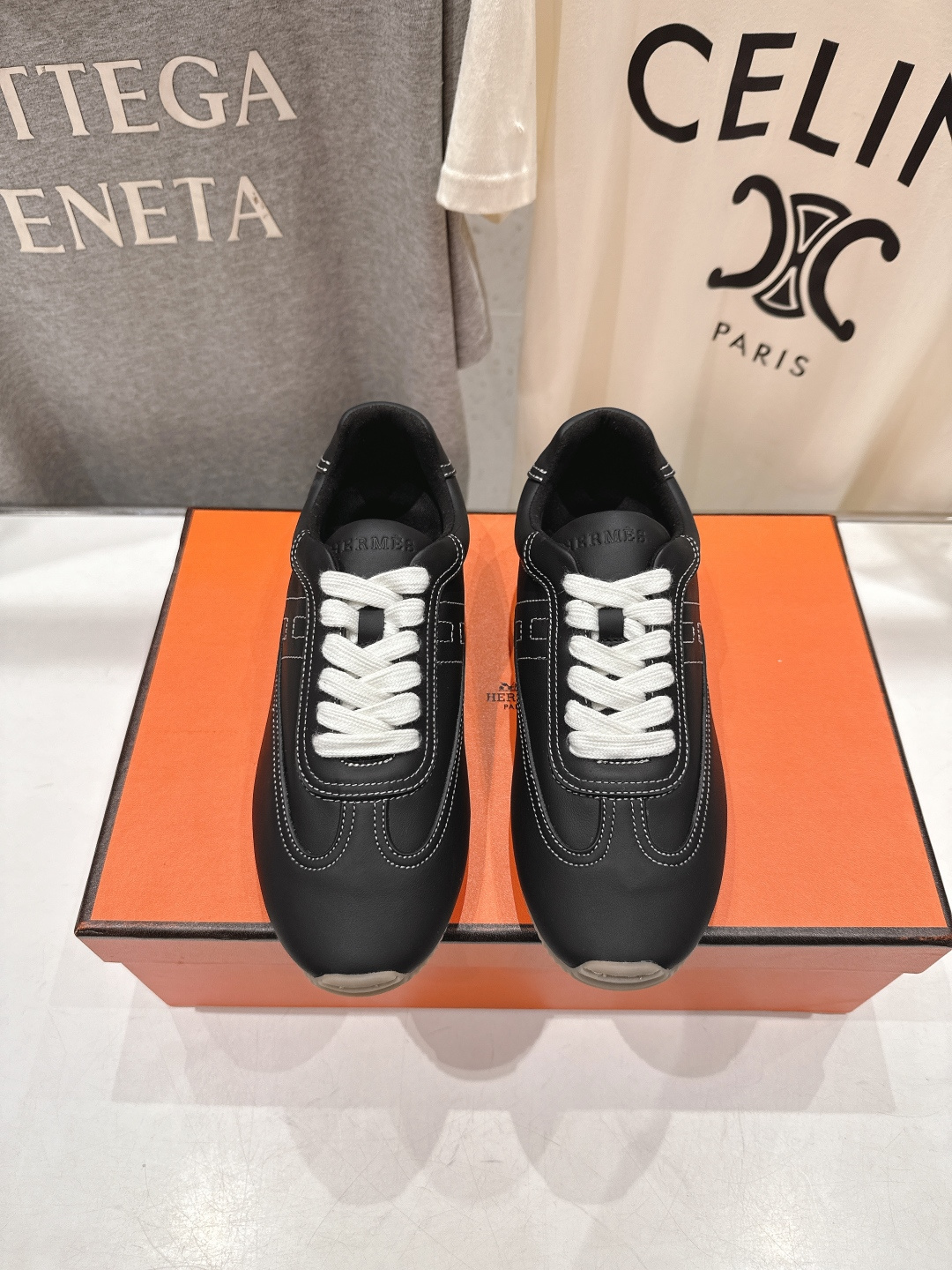 高版本出厂 Hermes/爱马仕H家F015 2026ss新款系带休闲运动鞋跑步鞋阿甘鞋经典运动风格+英