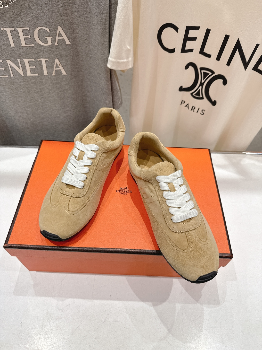 高版本出厂 Hermes/爱马仕H家F015 2026ss新款系带休闲运动鞋跑步鞋阿甘鞋经典运动风格+英