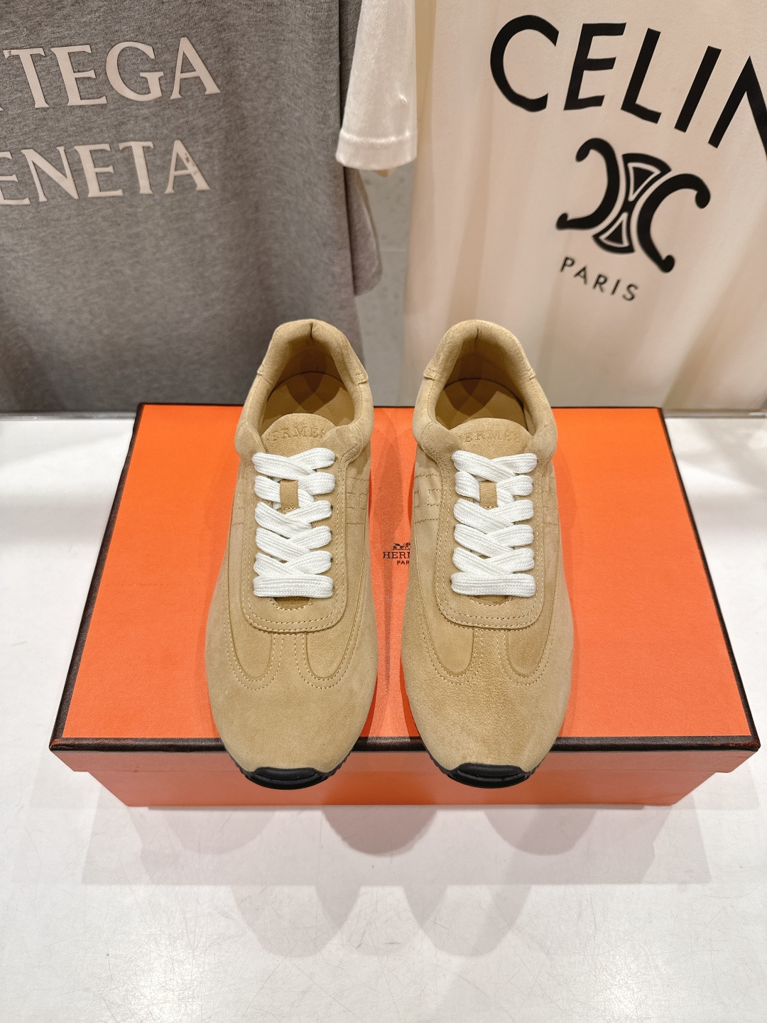 高版本出厂 Hermes/爱马仕H家F015 2026ss新款系带休闲运动鞋跑步鞋阿甘鞋经典运动风格+英