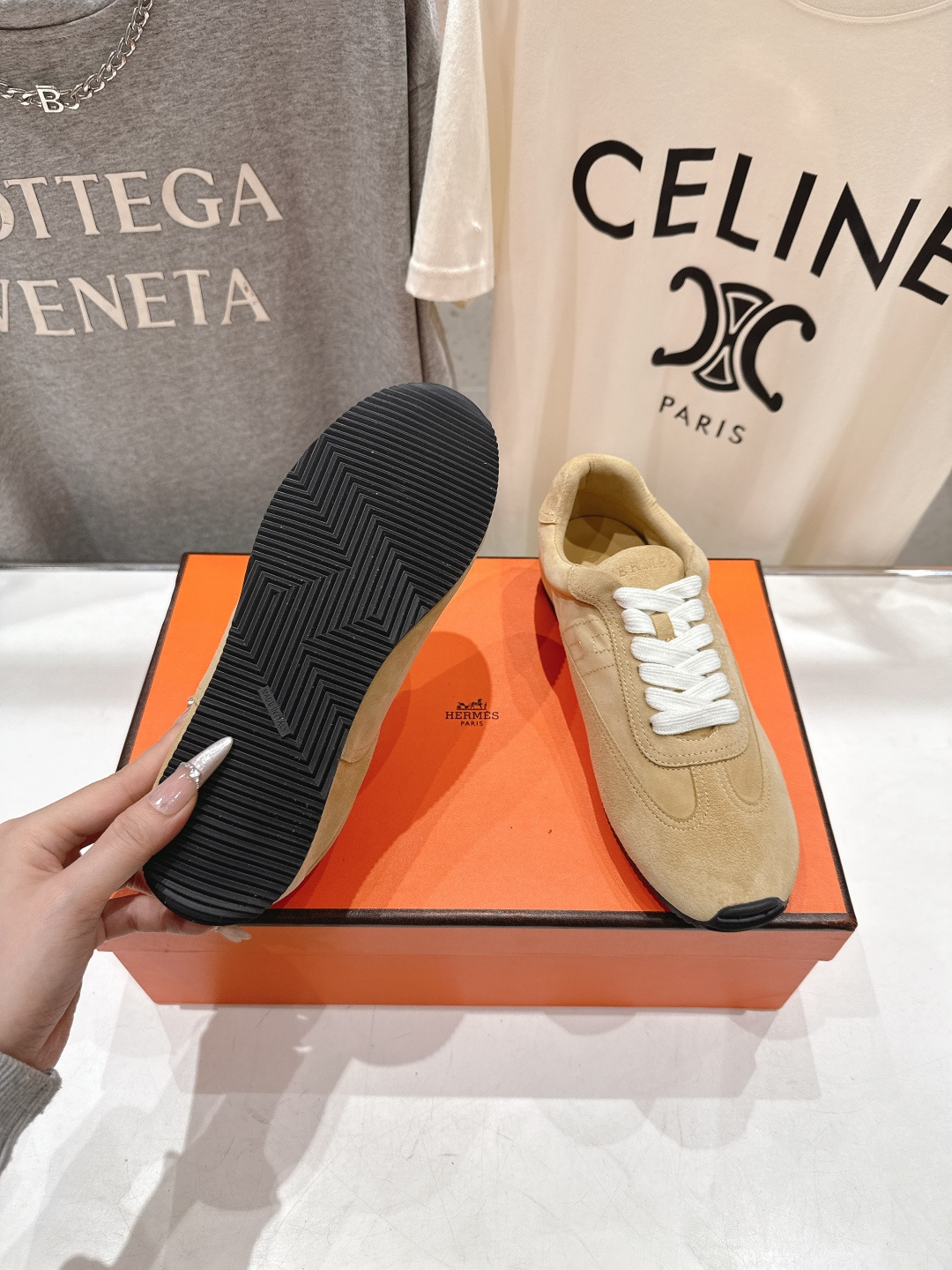 高版本出厂 Hermes/爱马仕H家F015 2026ss新款系带休闲运动鞋跑步鞋阿甘鞋经典运动风格+英