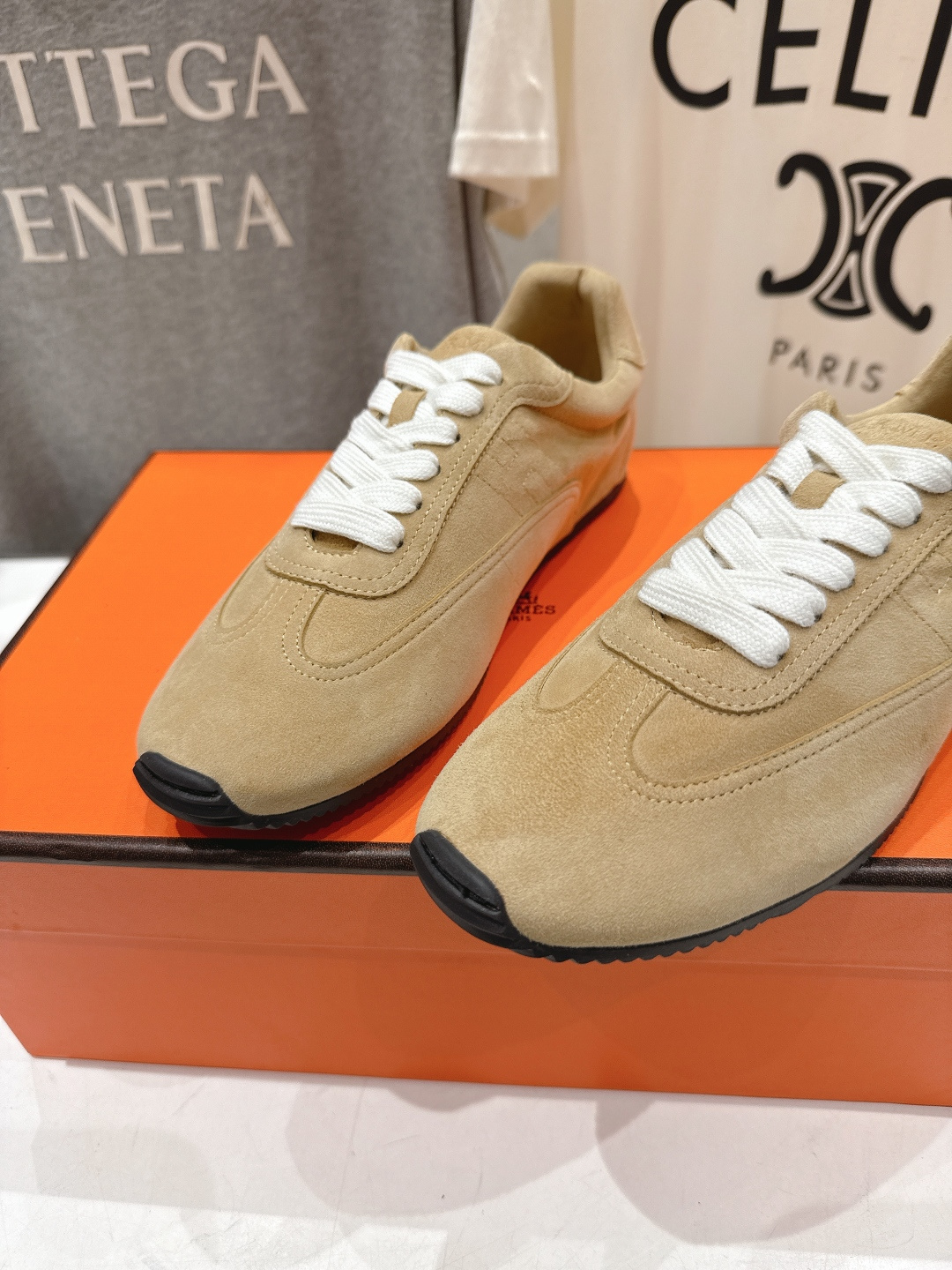 高版本出厂 Hermes/爱马仕H家F015 2026ss新款系带休闲运动鞋跑步鞋阿甘鞋经典运动风格+英