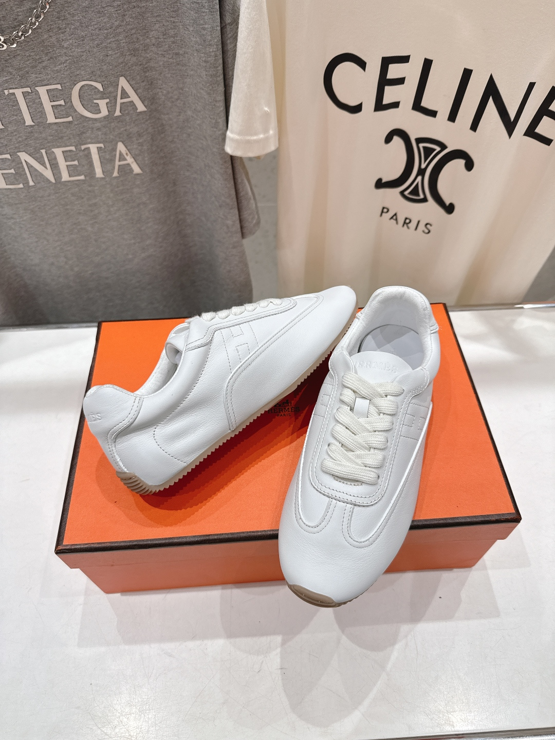 高版本出厂 Hermes/爱马仕H家F015 2026ss新款系带休闲运动鞋跑步鞋阿甘鞋经典运动风格+英