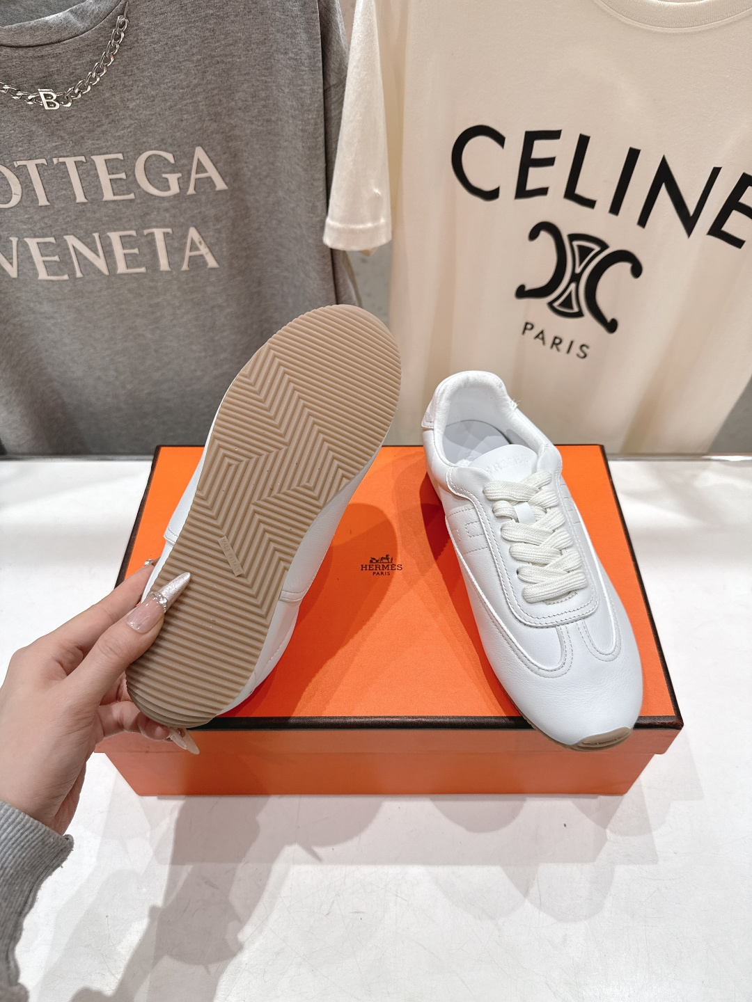 高版本出厂 Hermes/爱马仕H家F015 2026ss新款系带休闲运动鞋跑步鞋阿甘鞋经典运动风格+英