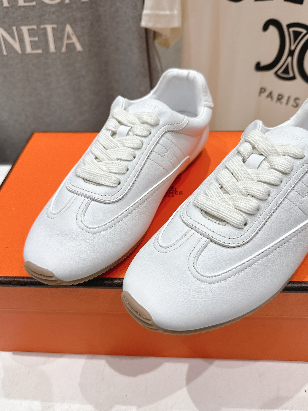 高版本出厂 Hermes/爱马仕H家F015 2026ss新款系带休闲运动鞋跑步鞋阿甘鞋经典运动风格+英