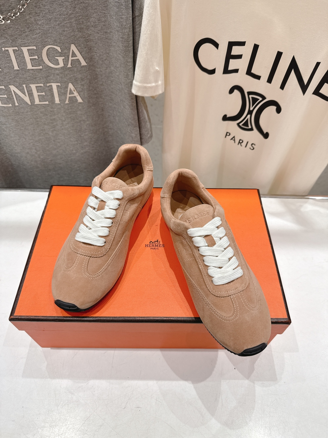 高版本出厂 Hermes/爱马仕H家F015 2026ss新款系带休闲运动鞋跑步鞋阿甘鞋经典运动风格+英