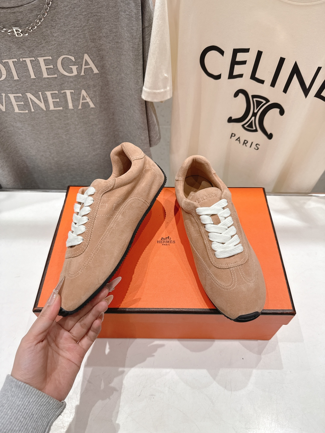 高版本出厂 Hermes/爱马仕H家F015 2026ss新款系带休闲运动鞋跑步鞋阿甘鞋经典运动风格+英