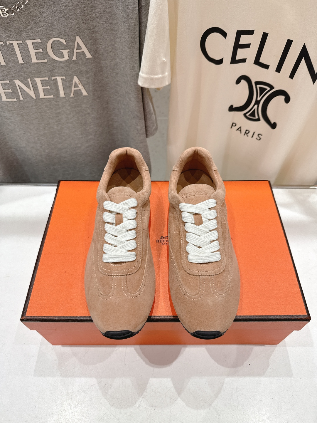 高版本出厂 Hermes/爱马仕H家F015 2026ss新款系带休闲运动鞋跑步鞋阿甘鞋经典运动风格+英