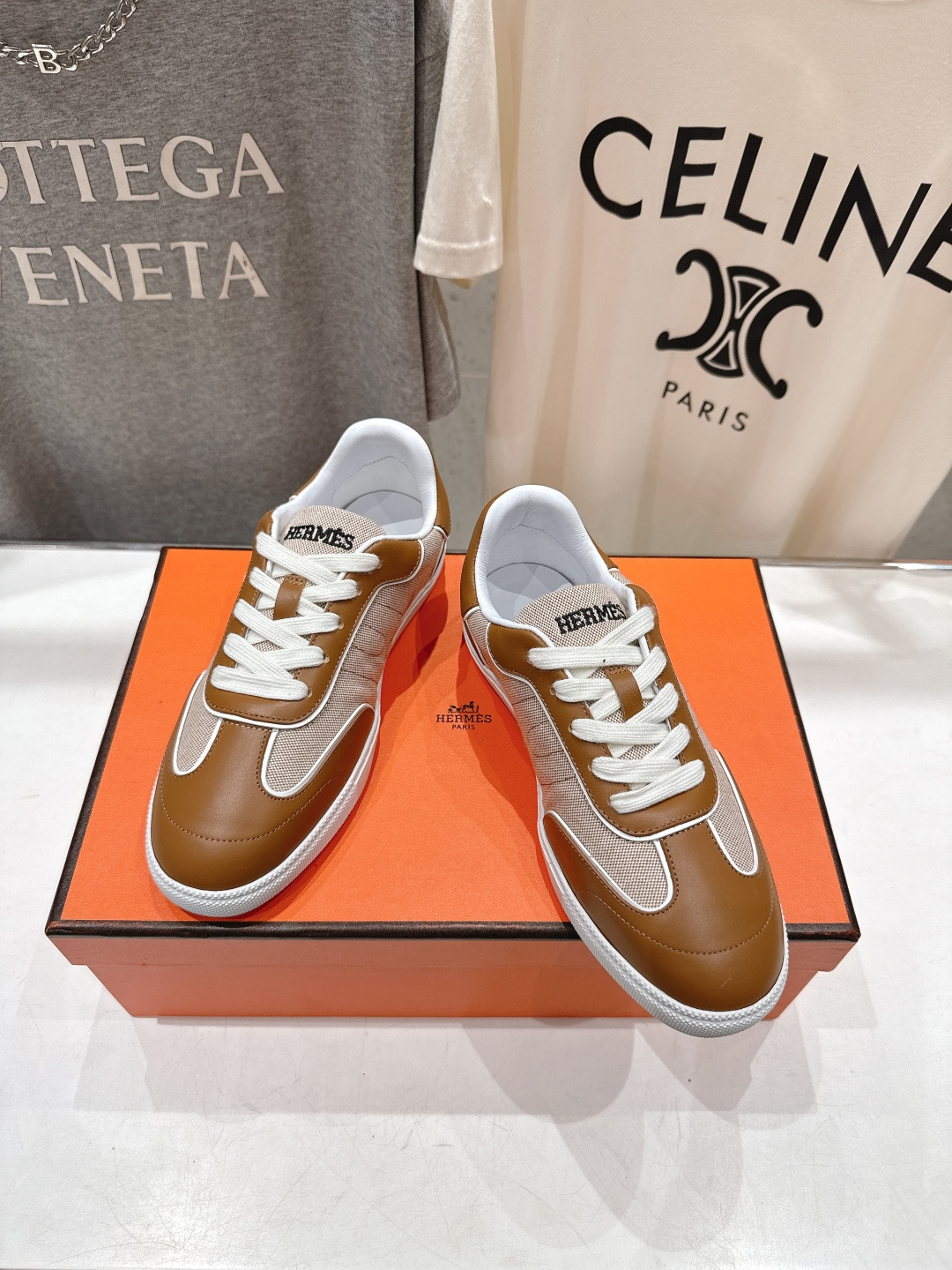 高版本出厂 男码+20 情侣款 Hermes 2026ss新款爱马仕H家F015 情侣款系带阿甘鞋德训鞋