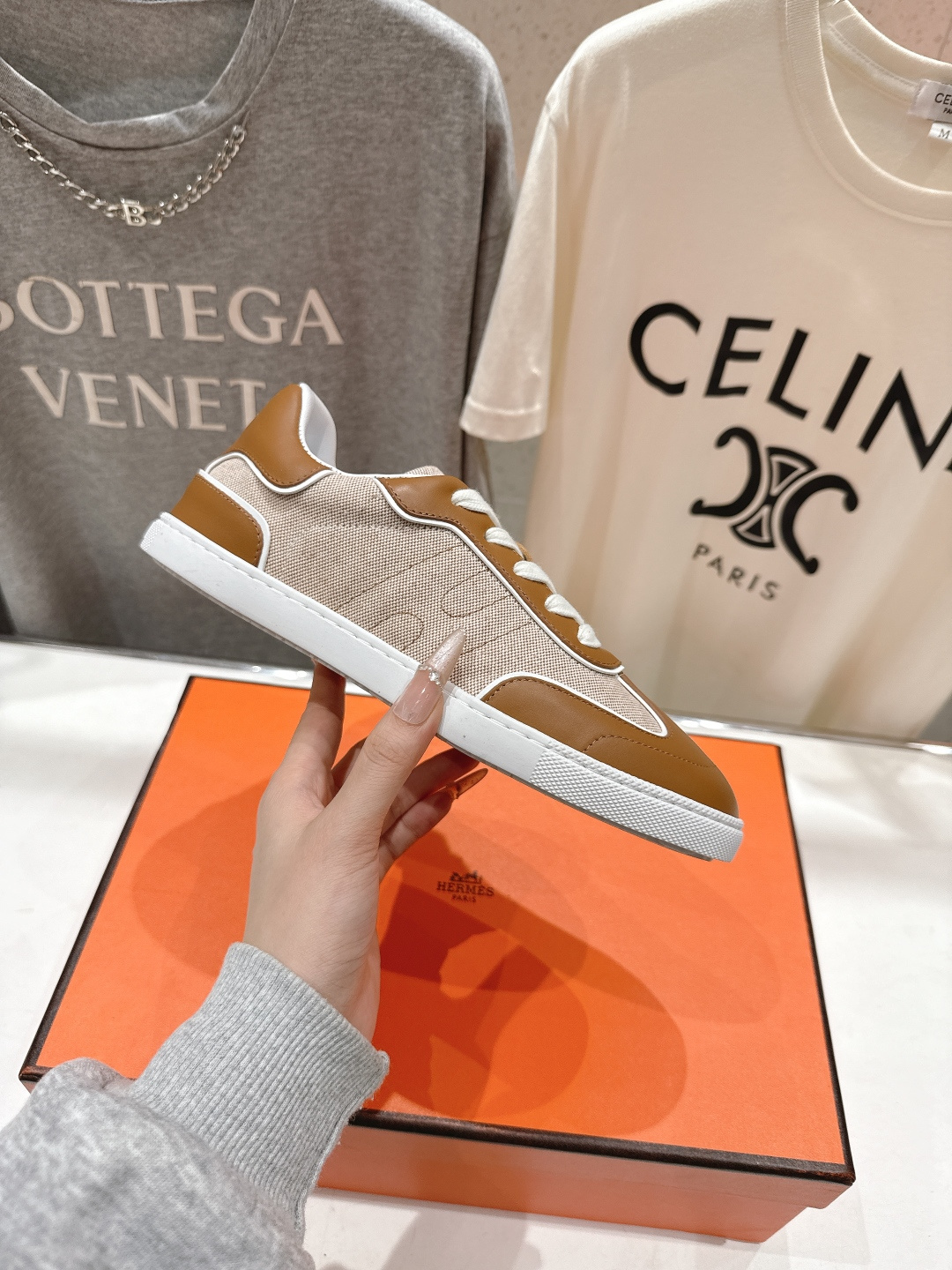 高版本出厂 男码+20 情侣款 Hermes 2026ss新款爱马仕H家F015 情侣款系带阿甘鞋德训鞋