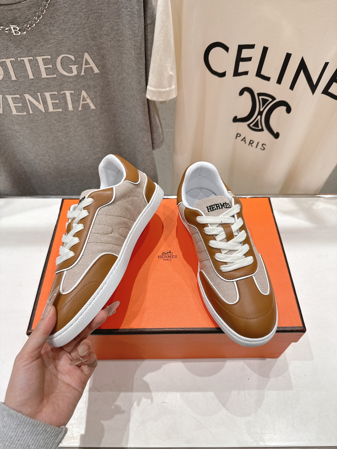 高版本出厂 男码+20 情侣款 Hermes 2026ss新款爱马仕H家F015 情侣款系带阿甘鞋德训鞋