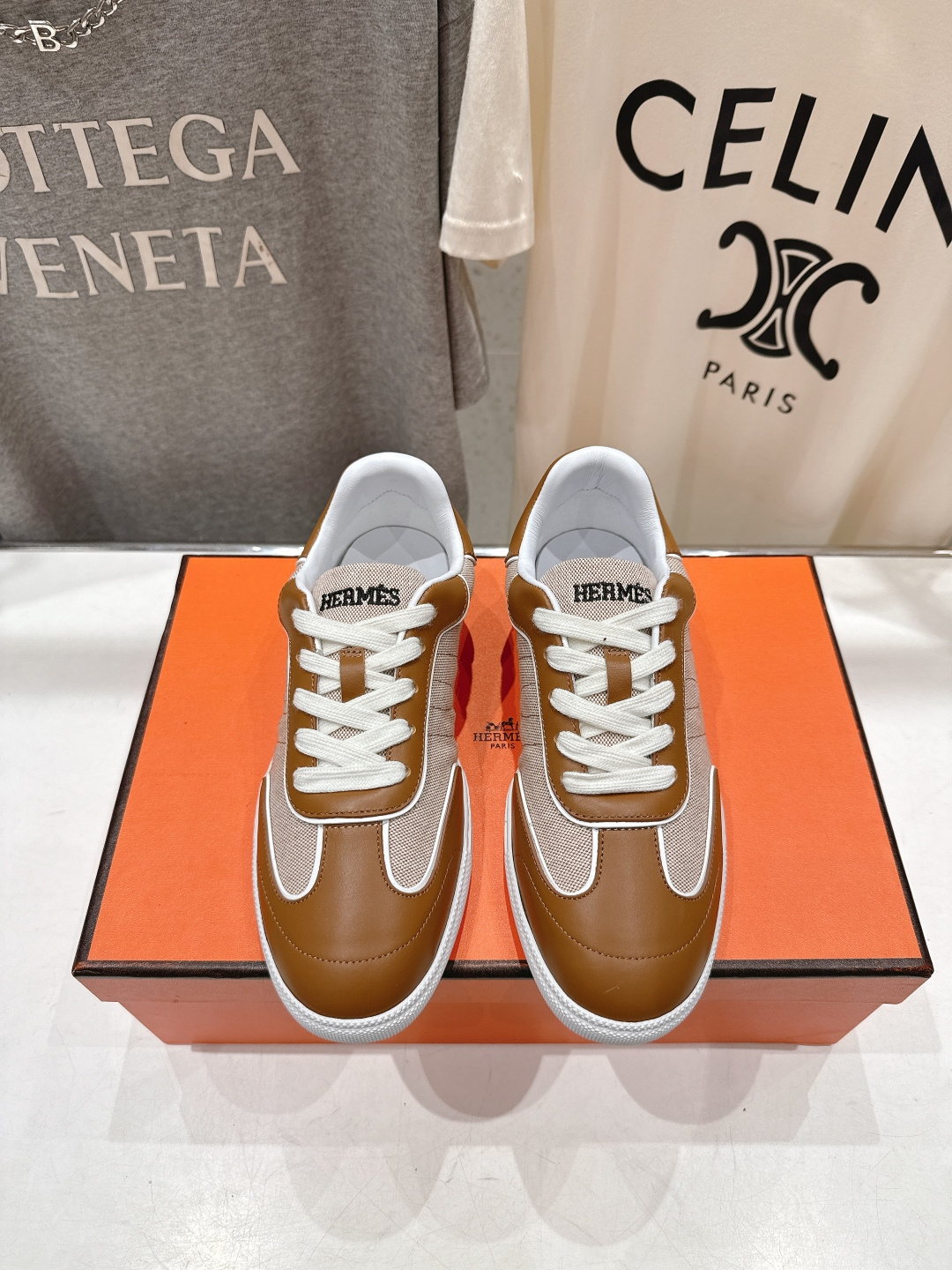 高版本出厂 男码+20 情侣款 Hermes 2026ss新款爱马仕H家F015 情侣款系带阿甘鞋德训鞋