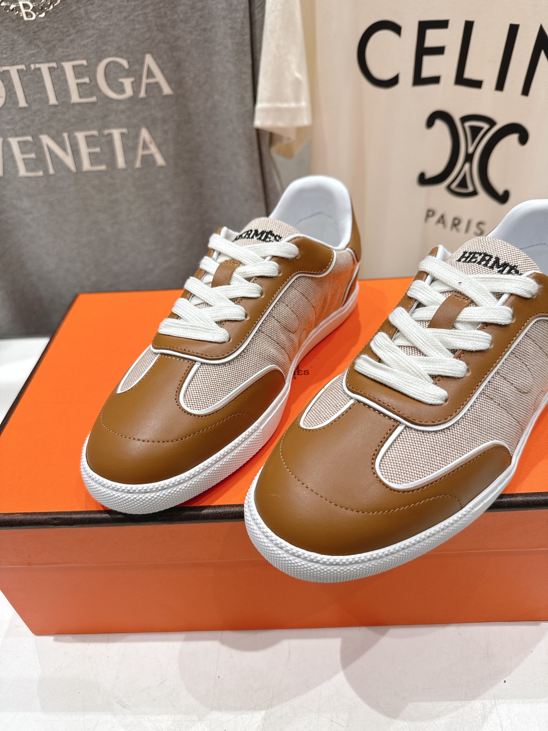 高版本出厂 男码+20 情侣款 Hermes 2026ss新款爱马仕H家F015 情侣款系带阿甘鞋德训鞋