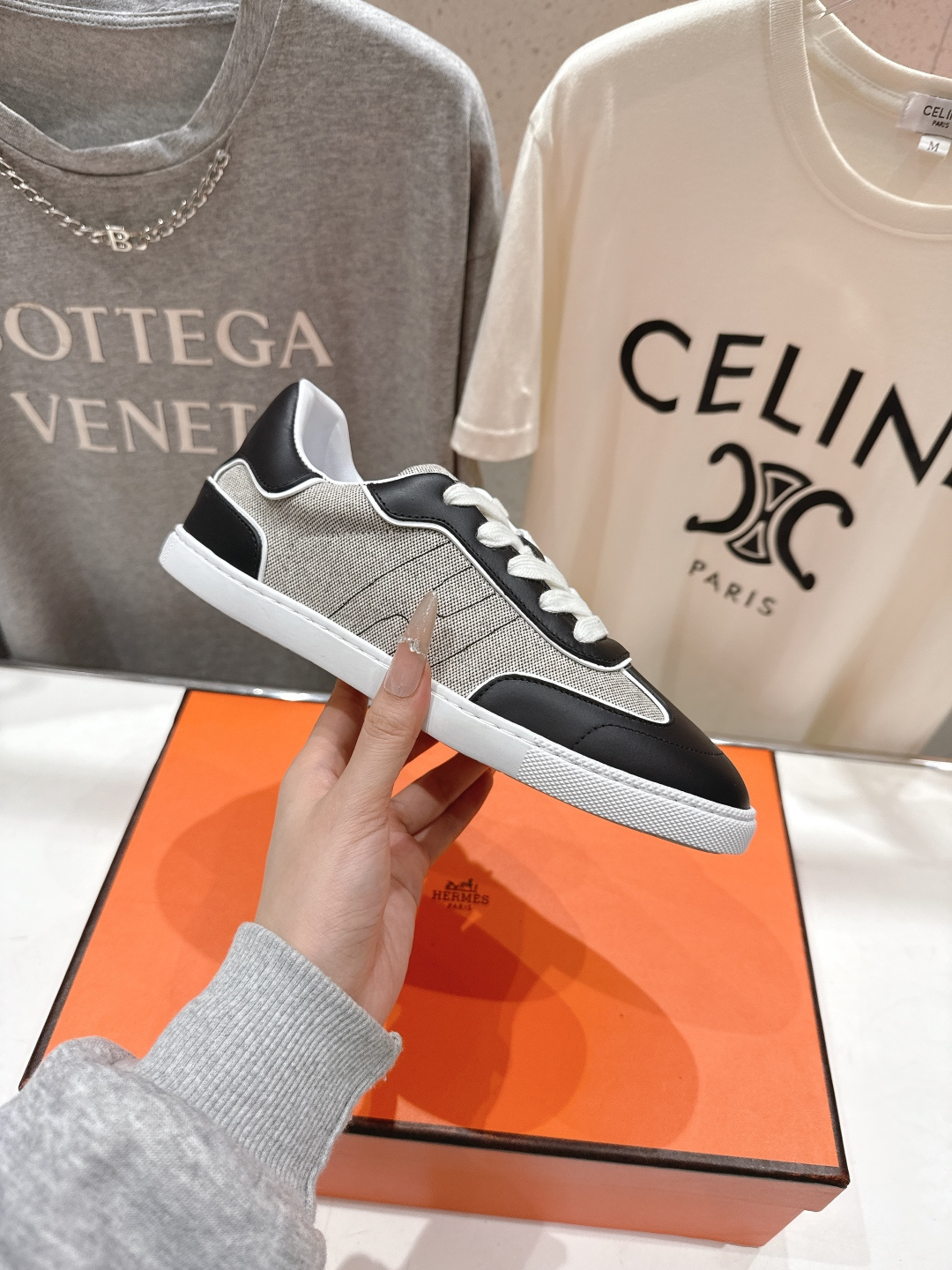 高版本出厂 男码+20 情侣款 Hermes 2026ss新款爱马仕H家F015 情侣款系带阿甘鞋德训鞋