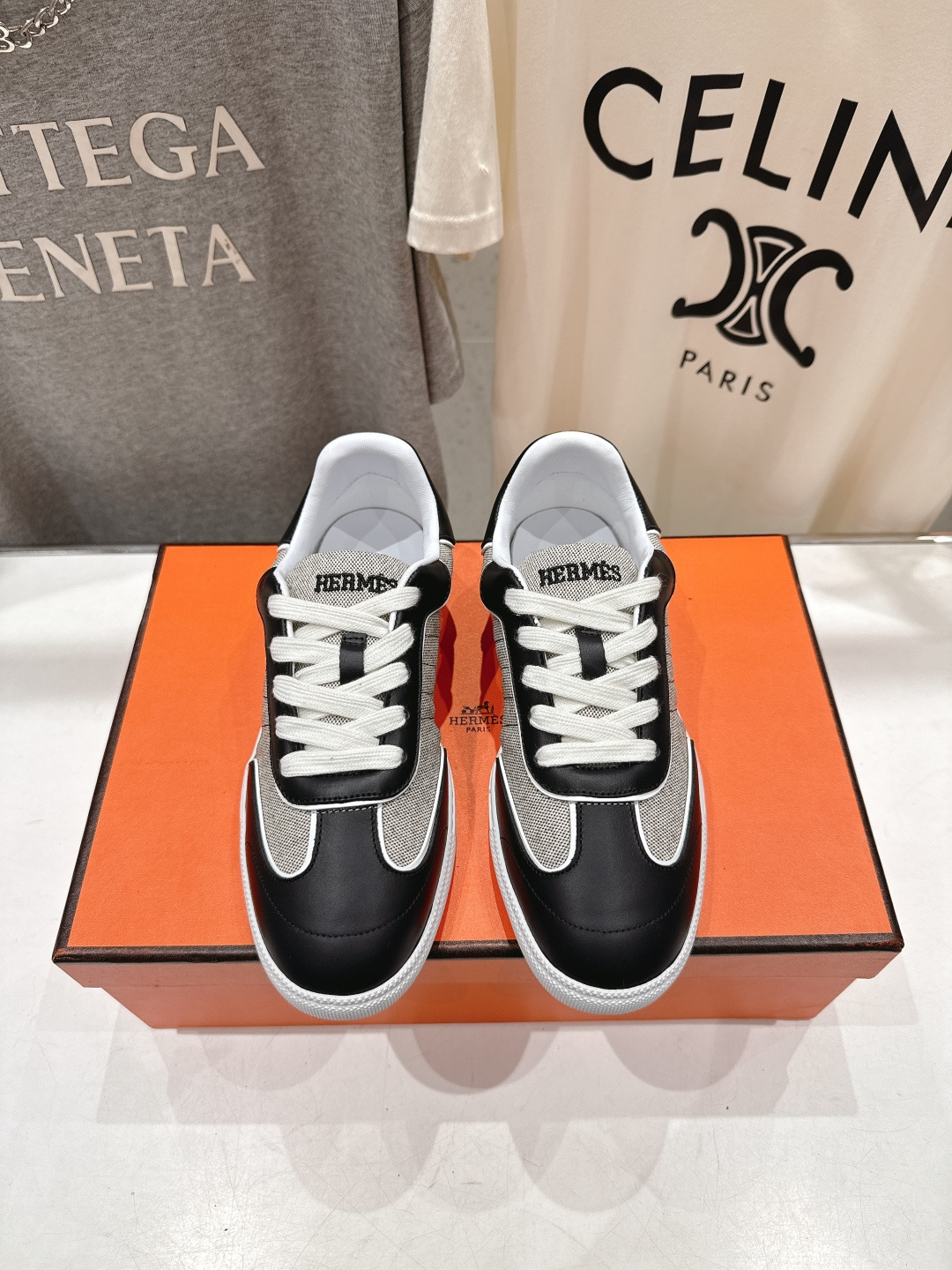 高版本出厂 男码+20 情侣款 Hermes 2026ss新款爱马仕H家F015 情侣款系带阿甘鞋德训鞋
