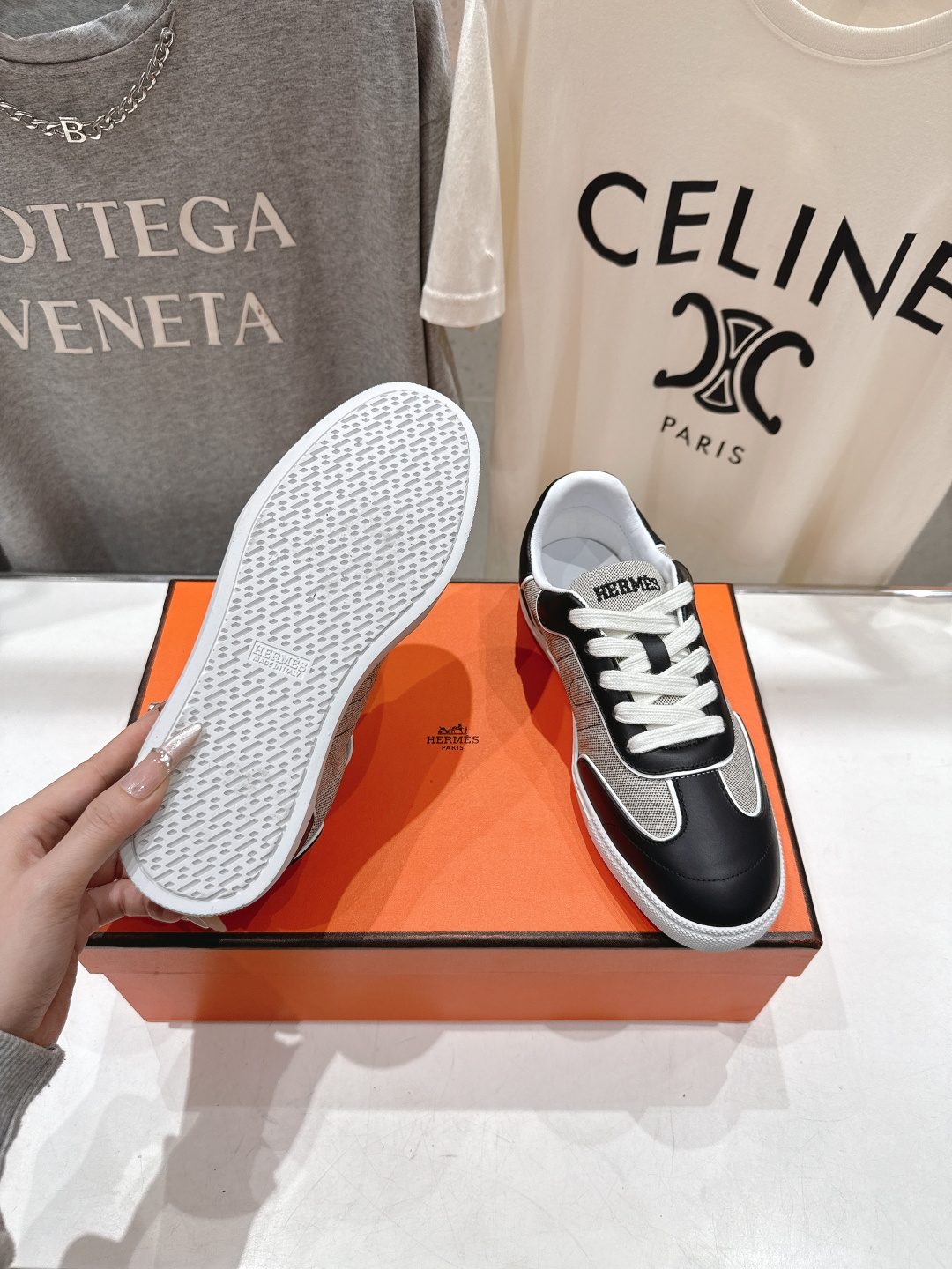 高版本出厂 男码+20 情侣款 Hermes 2026ss新款爱马仕H家F015 情侣款系带阿甘鞋德训鞋