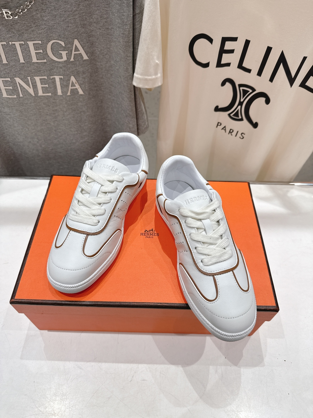 高版本出厂 男码+20 情侣款 Hermes 2026ss新款爱马仕H家F015 情侣款系带阿甘鞋德训鞋